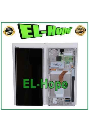 ORIGINAL FRAME LCD DISPLAY SAMSUNG GALAXY S22 ULTRA 2022 SM-S908 TOUCH WHITE