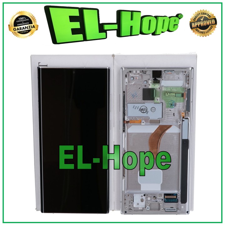 ORIGINAL LCD TOUCH DISPLAY SAMSUNG S22 ULTRA SM-S908 WHITE FRAME GH82-27488C