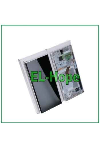 ORIGINAL FRAME LCD DISPLAY SAMSUNG GALAXY S22 ULTRA 2022 SM-S908 TOUCH WHITE