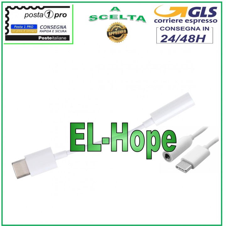 CABLE ADAPTER CABLE UNIVERSAL JACK HEADPHONES EARPHONES TYPE C VARIOUS BRANDS