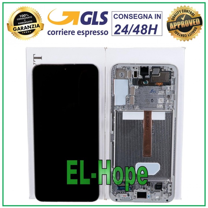 DISPLAY + ORIGINAL FRAME SAMSUNG S22 PLUS 2022 SM-S906 TOUCH WHITE GH82-27500B