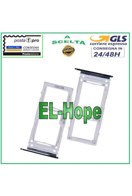 SLOT CART COMPARTMENT NANO SIM MICRO SD SAMSUNG GALAXY S10 SM G973 F SILVER