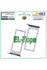 SLOT CART COMPARTMENT NANO SIM MICRO SD SAMSUNG GALAXY S10 SM G973 F SILVER