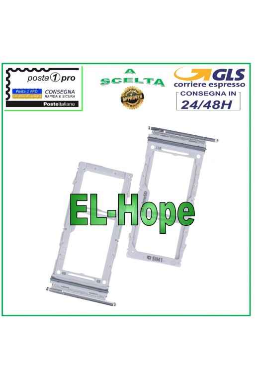 SLOT CART COMPARTMENT NANO SIM MICRO SD SAMSUNG GALAXY S10E SM G970 F SILVER