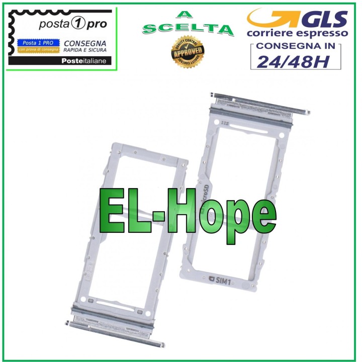 SLOT CART COMPARTMENT NANO SIM MICRO SD SAMSUNG GALAXY S10E SM G970 F SILVER