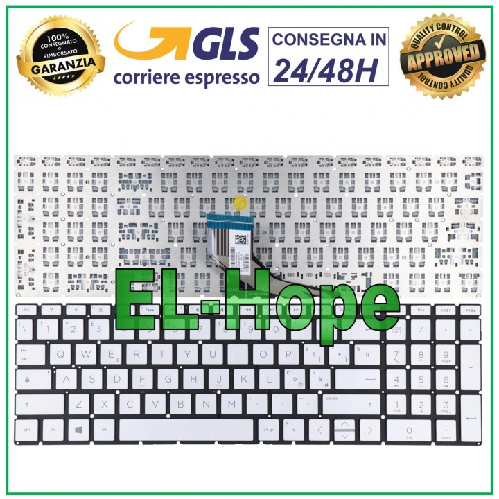 ITA KEYBOARD FOR NOTEBOOK HP 15-DW 15-DW2023NL 15-DW0070NL 15-DW1076NL SILVER