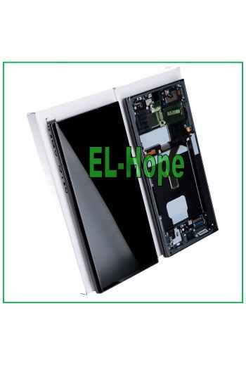 ORIGINAL FRAME LCD DISPLAY SAMSUNG GALAXY S22 ULTRA SM-S908 TOUCH SCREEN BLACK
