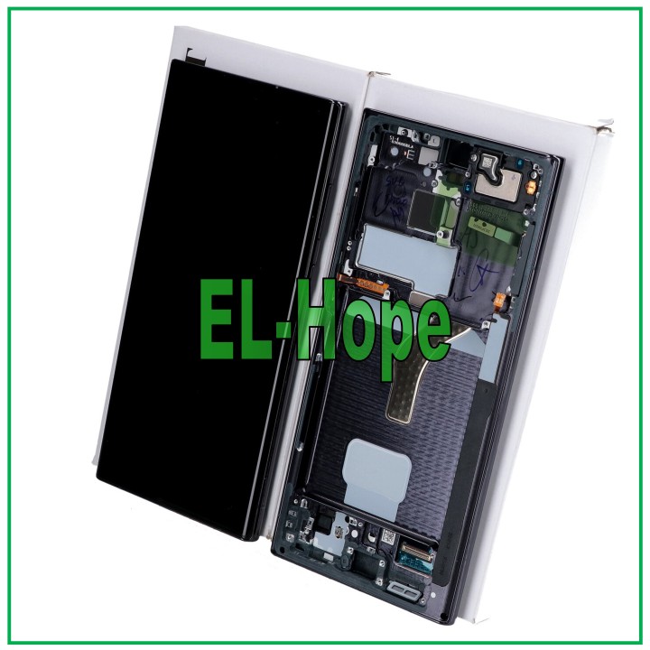 ORIGINAL FRAME DISPLAY SAMSUNG S22 ULTRA SM-S908 TOUCH SCREEN BLACK GH82-27488A