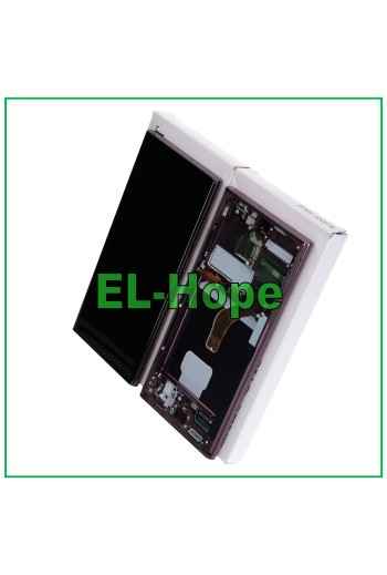ORIGINAL FRAME LCD DISPLAY SAMSUNG GALAXY S22 ULTRA 2022 SM-S908 TOUCH BURGUNDY
