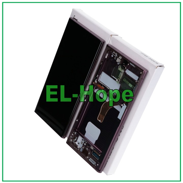ORIGINAL FRAME DISPLAY SAMSUNG S22 ULTRA SM-S908 TOUCH BURGUNDY GH82-27488B