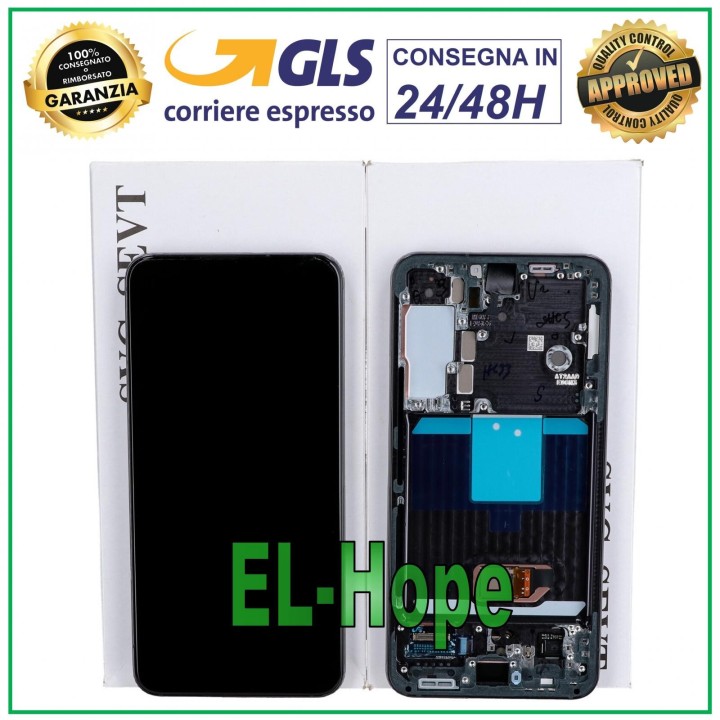 LCD DISPLAY + ORIGINAL FRAME SAMSUNG GALAXY S22 2022 SM-S901 TOUCH SCREEN BLACK