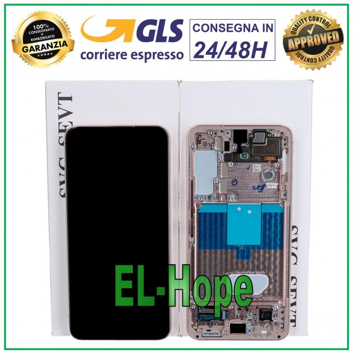 ORIGINAL DISPLAY SAMSUNG S22 2022 SM-S901 TOUCH ROSE GOLD PINK GOLD GH82-27520D