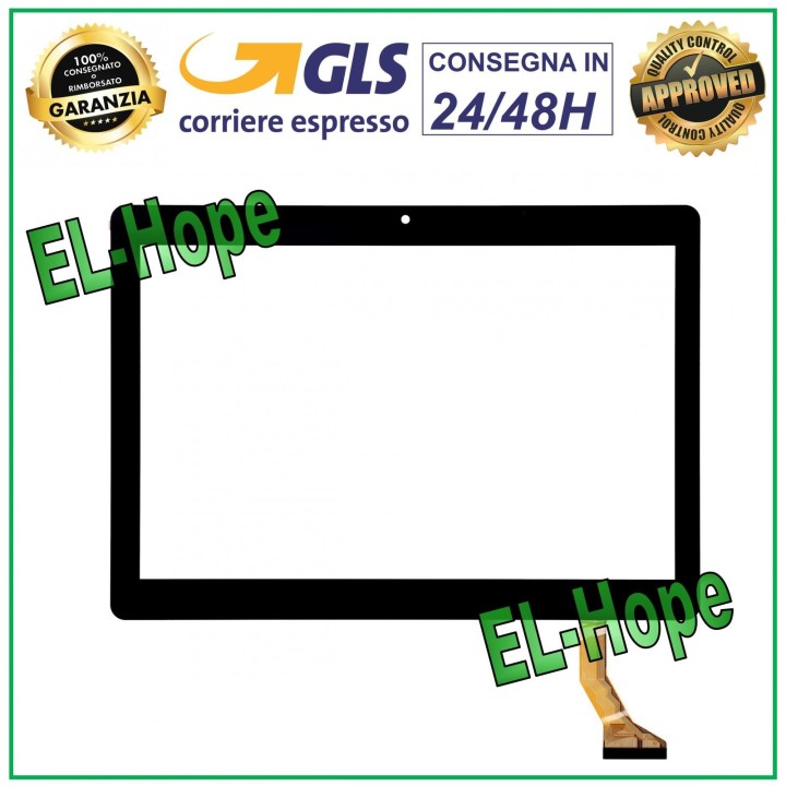 TOUCH SCREEN GLASS TABLET MEDIATEK K80 JEPSSEN PAN10MAXIMO WECOOL WM1001 BLACK