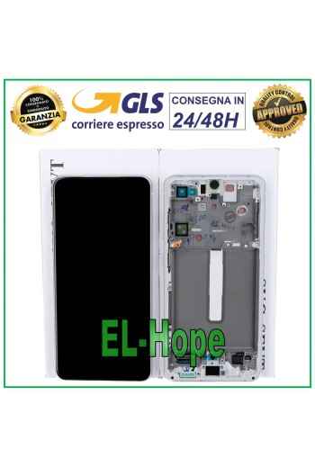 ORIGINAL FRAME LCD DISPLAY SAMSUNG GALAXY S21 FE SM-G990 TOUCH SCREEN WHITE