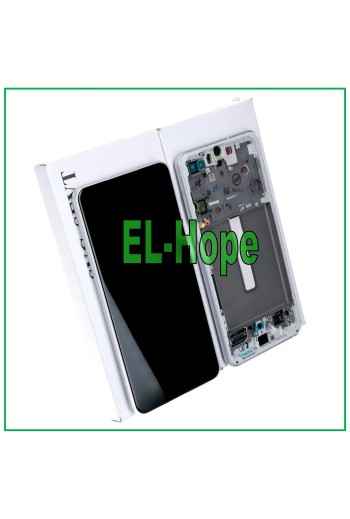 ORIGINAL FRAME LCD DISPLAY SAMSUNG GALAXY S21 FE SM-G990 TOUCH SCREEN WHITE
