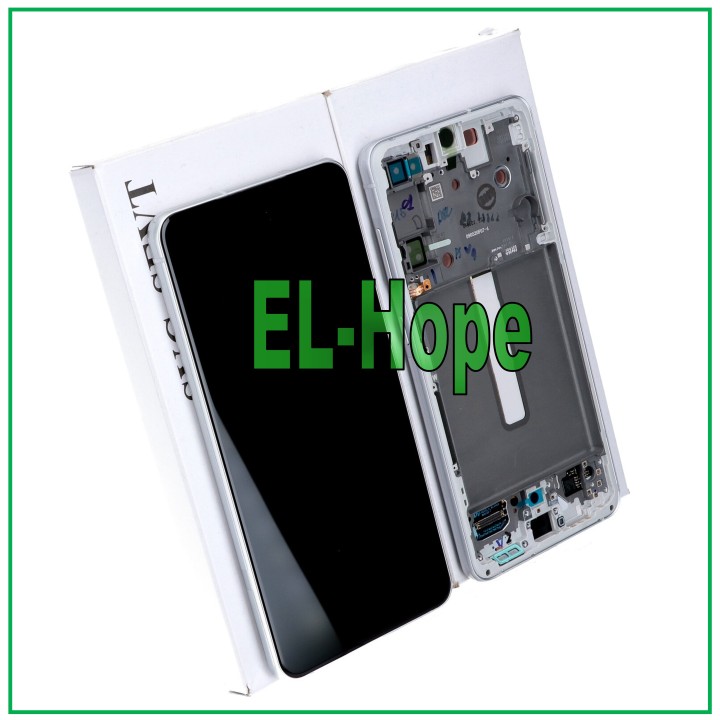 ORIGINAL LCD TOUCH DISPLAY SAMSUNG S21 FE SM-G990 WHITE FRAME GH82-26420B