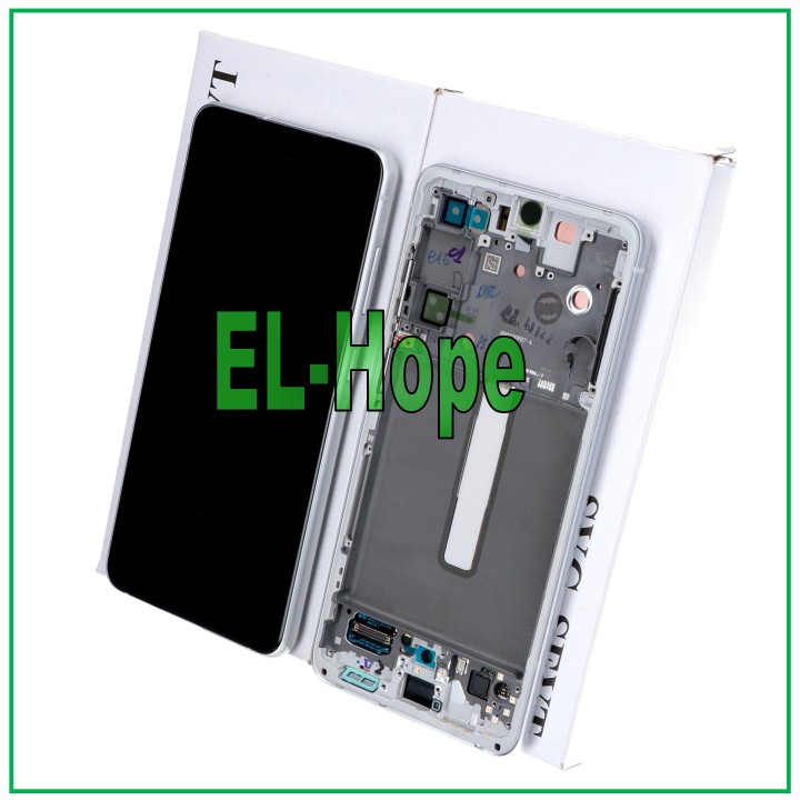 ORIGINAL LCD TOUCH DISPLAY SAMSUNG S21 FE SM-G990 WHITE FRAME GH82-26420B