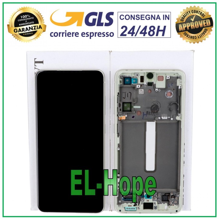 ORIGINAL LCD TOUCH DISPLAY SAMSUNG S21 FE SM-G990 GREEN FRAME GH82-26420C