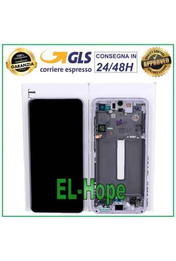 ORIGINAL FRAME LCD DISPLAY SAMSUNG GALAXY S21 FE SM-G990 TOUCH SCREEN PURPLE