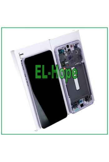 ORIGINAL FRAME LCD DISPLAY SAMSUNG GALAXY S21 FE SM-G990 TOUCH SCREEN PURPLE