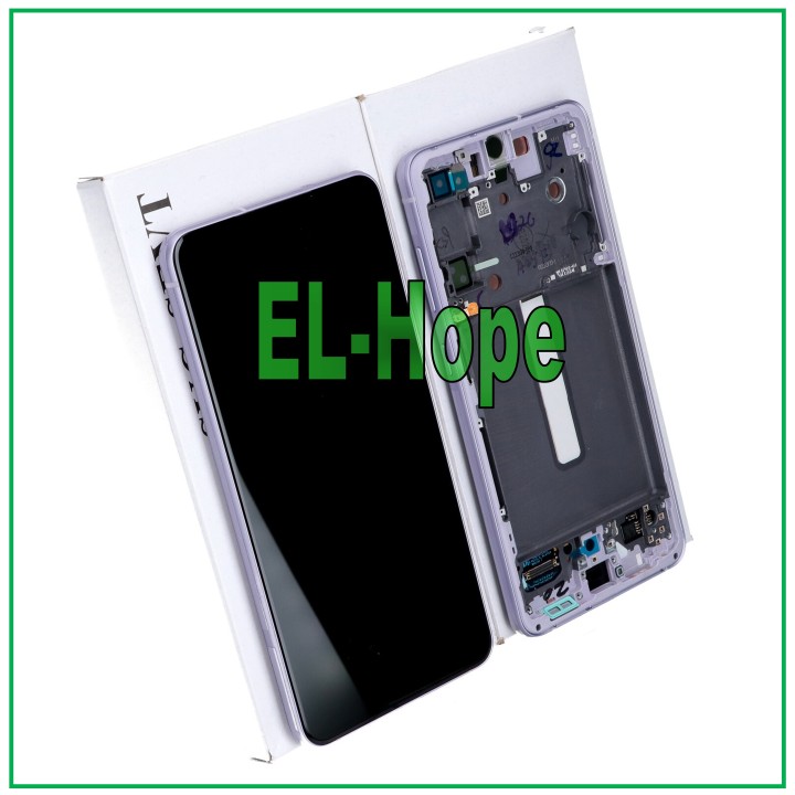 ORIGINAL LCD TOUCH DISPLAY SAMSUNG S21 FE SM-G990 FRAME PURPLE GH82-26420D