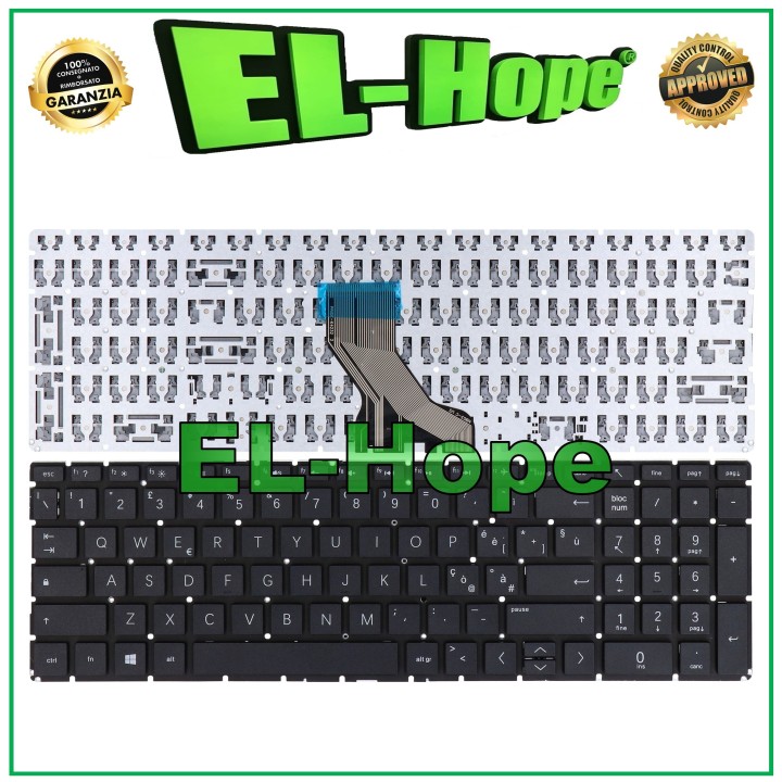 ITALIAN KEYBOARD FOR HP 15-DA DR 256 258 250 255 G7 G8 NOTEBOOK BLACK