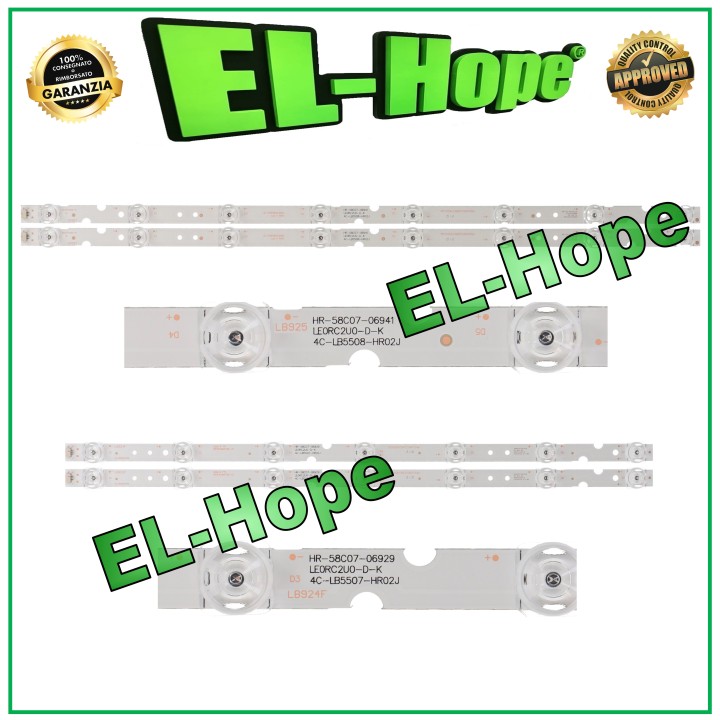 KIT 4 LED BARS FOR 55  TV TCL 4C-LB5507-HR02J 4C-LB5508-HR02J 55HR330M07B2