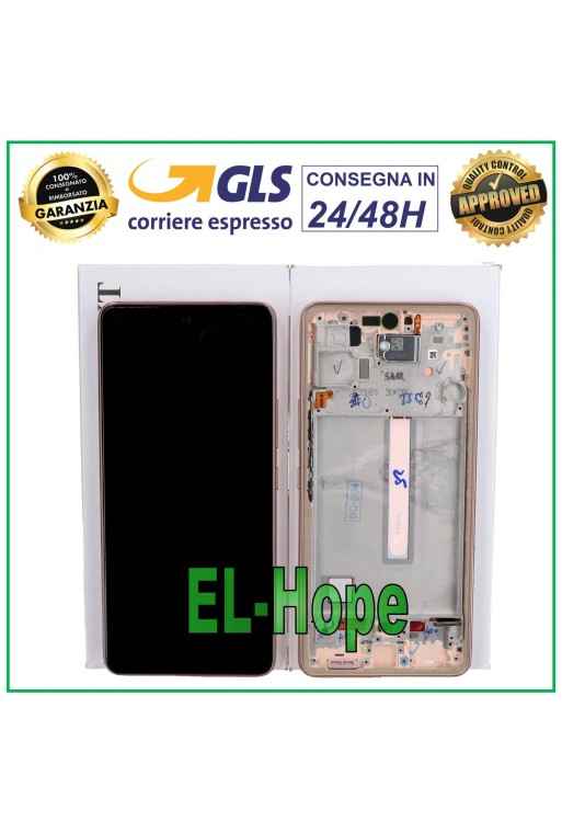 LCD DISPLAY + ORIGINAL FRAME SAMSUNG GALAXY A53 5G SM A536 A536B TOUCH GOLD