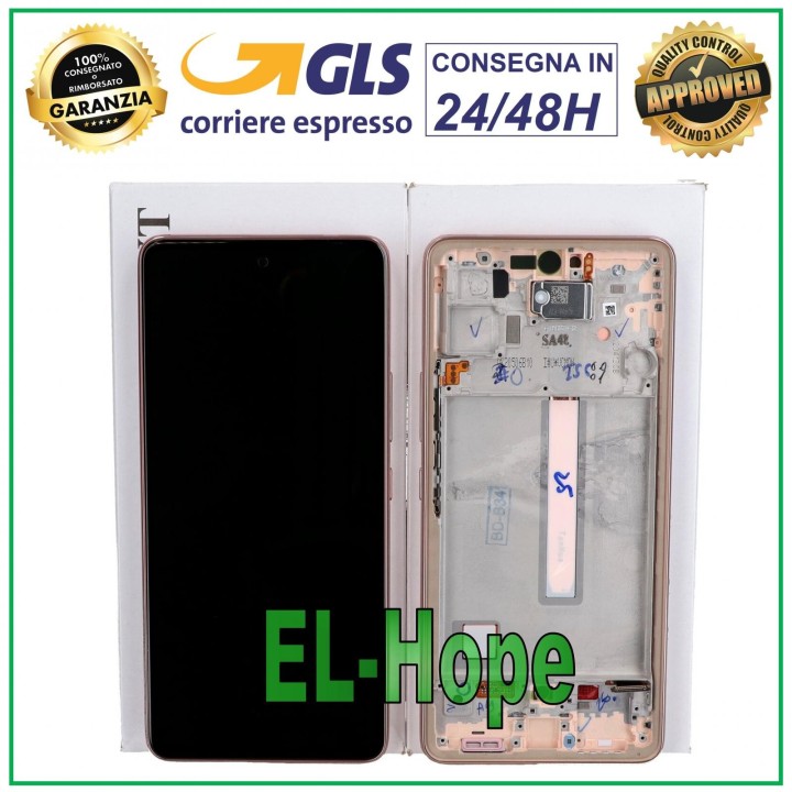 ORIGINAL TOUCH DISPLAY SAMSUNG A53 5G SM A536 A536B GOLD FRAME GH82-28025D