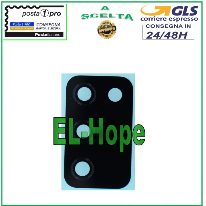 Rear Camera Lens Glass for Samsung Galaxy A03S SM-A037G Black