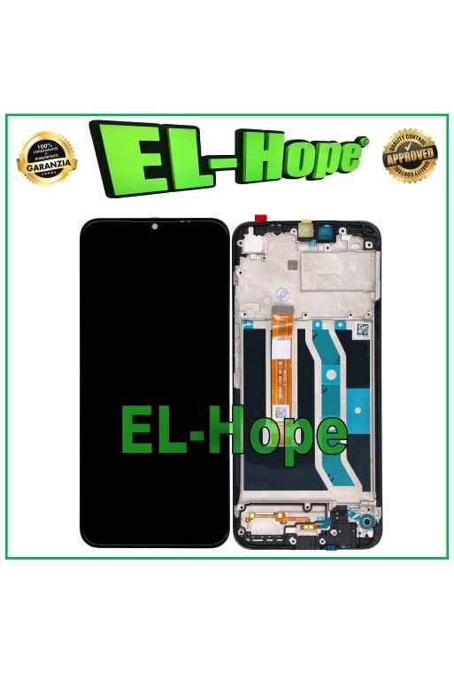 LCD DISPLAY + FRAME FOR OPPO REALME C21Y RMX3261 RMX3263 TOUCH SCREEN BLACK GLASS