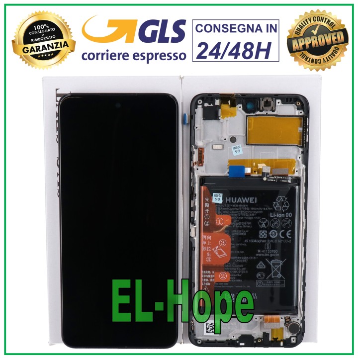 TOUCH DISPLAY + ORIGINAL LCD HUAWEI P SMART 2021 PPA-LX2 / HONOR 10X LITE BLACK