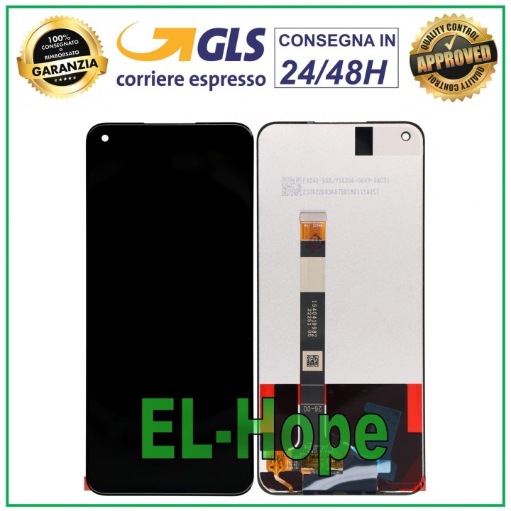 LCD DISPLAY + TOUCH SCREEN FOR OPPO REALME 8 5G RMX3241 BLACK GLASS SCREEN