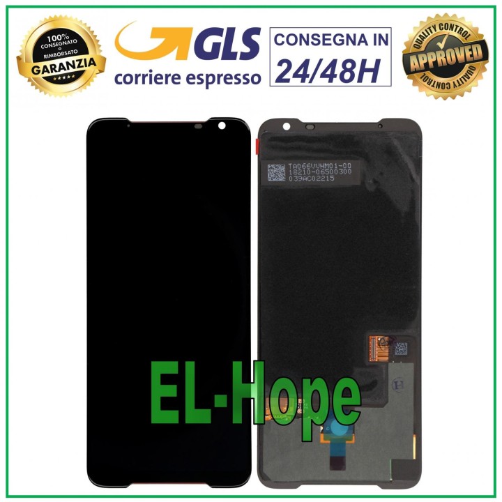 LCD OLED TOUCH SCREEN DISPLAY FOR ASUS ROG PHONE 2 II ZS660KL BLACK GLASS SCREEN