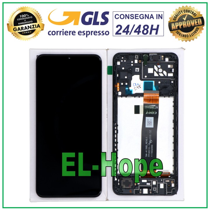 ORIGINAL DISPLAY FRAME SAMSUNG A13 5G SM-A136 U/B TOUCH FLAT CDOT GH82-29077A