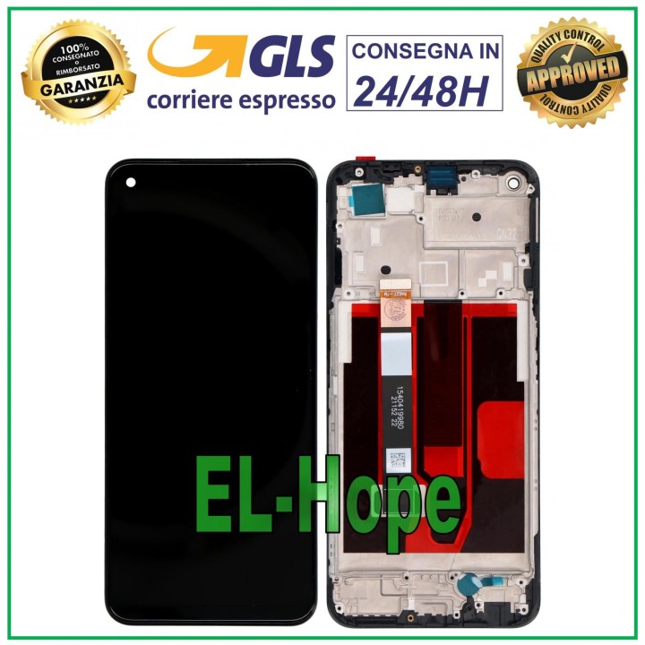 LCD DISPLAY + FRAME FOR OPPO REALME NARZO 30 5G RMX3242 TOUCH SCREEN BLACK GLASS