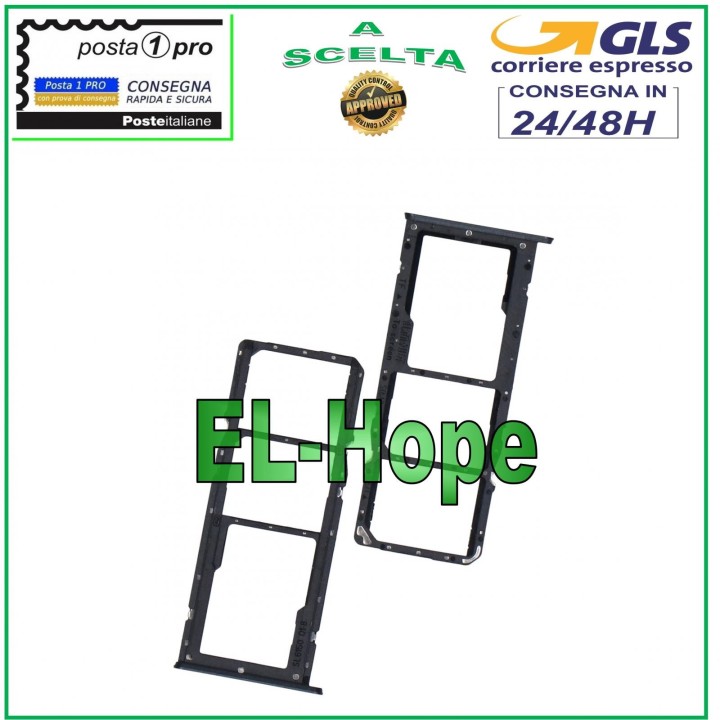 SLOT CARRIAGE COMPARTMENT NANO SIM CARD + MICRO SD FOR OPPO REALME C35 RMX3511 BLACK