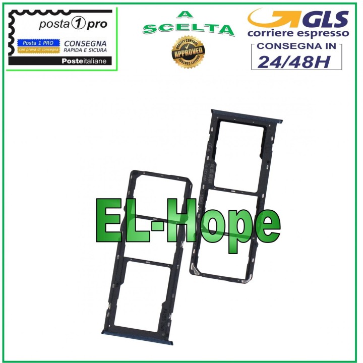 SLOT CARRIAGE SIM COMPARTMENT MICRO SD CARD FOR OPPO A15 CPH2185 / A15S CPH2179 BLACK