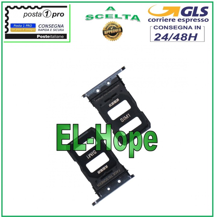 SLOT CARRIAGE COMPARTMENT HOUSING NANO SIM CARD 1 / SIM 2 FOR XIAOMI MI 11 BLACK