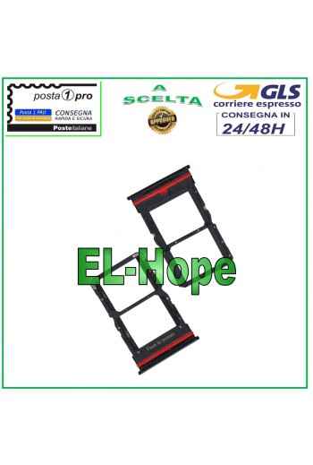 SLOT CARRIAGE COMPARTMENT NANO SIM CARD 1 /SIM 2 FOR XIAOMI MI 10 LITE M2002J9G BLACK