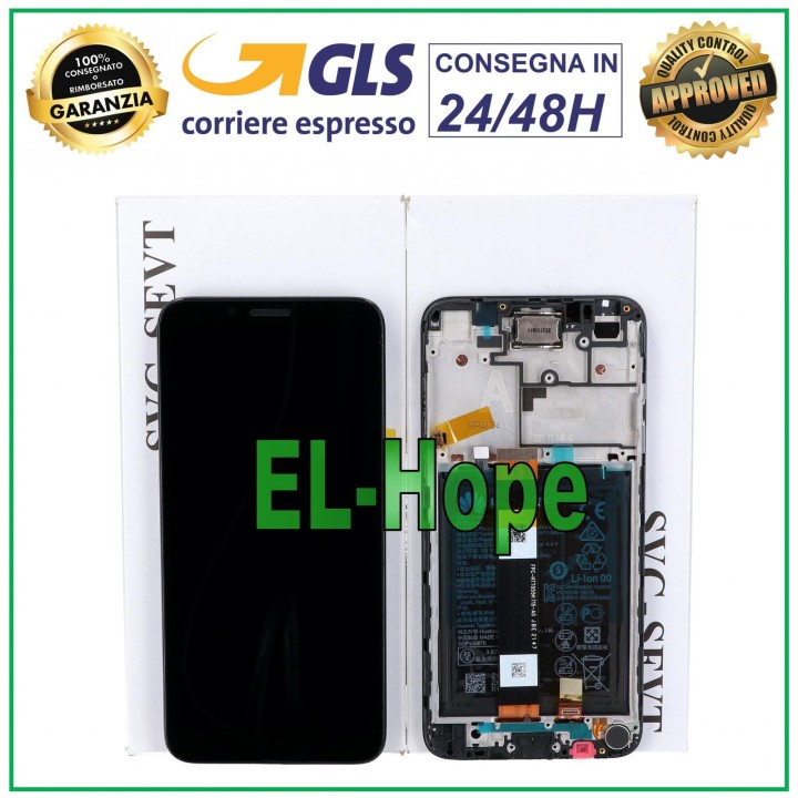 ORIGINAL LCD DISPLAY FRAME BATTERY HUAWEI Y5P Y5 PLUS 2020 DRA-LX9 TOUCH BLACK