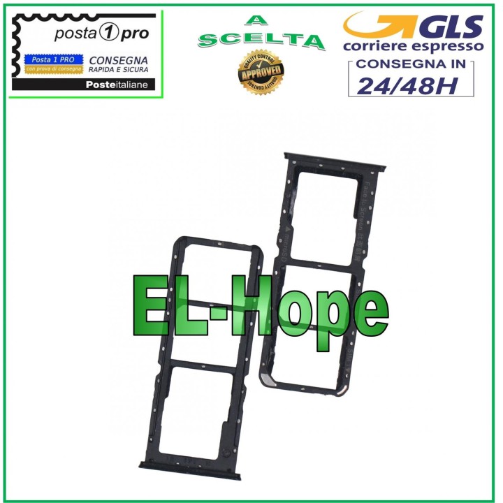 SLOT CARRIAGE SIM COMPARTMENT MICRO SD CARD FOR OPPO A7X PBMM00 PBBT00 BLACK HOUSING