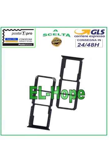 SLOT CARRIAGE SIM COMPARTMENT MICRO SD CARD OPPO F19 / F19 PRO CPH2285 BLACK HOUSING