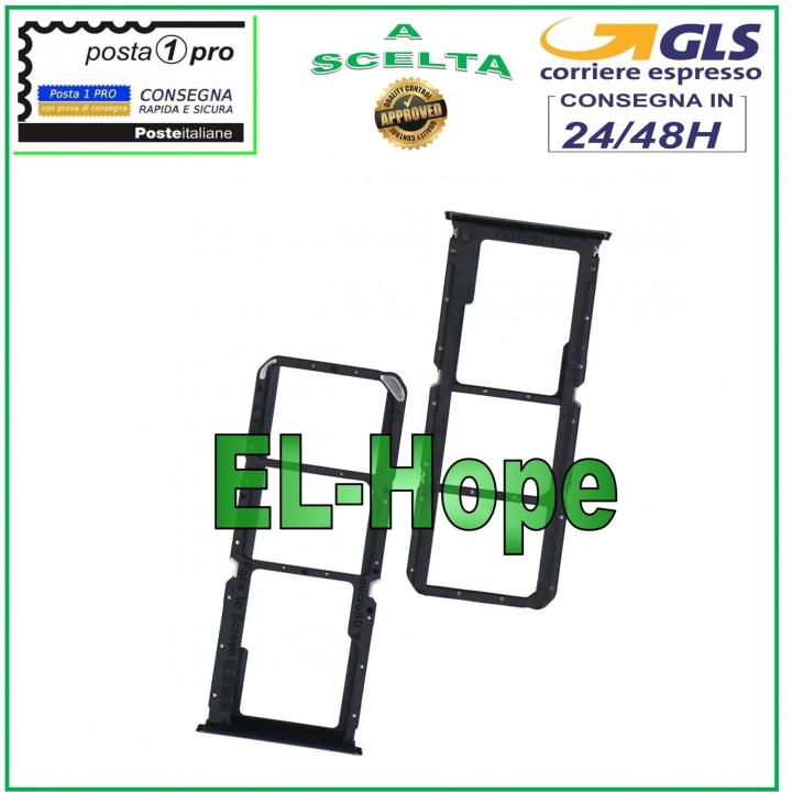 SLOT CARRIAGE SIM COMPARTMENT MICRO SD CARD OPPO F19 / F19 PRO CPH2285 BLACK HOUSING