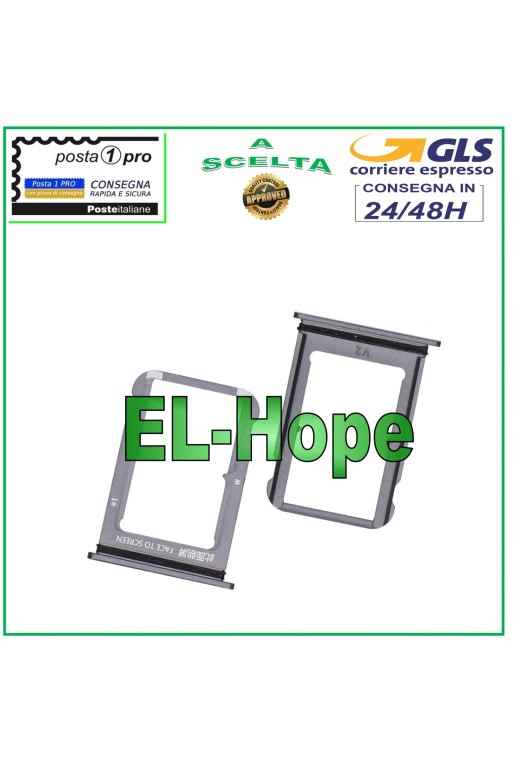 SLOT CART HOUSING COMPARTMENT NANO SIM CARD 1 /SIM 2 XIAOMI MI 9 / 9 PRO SILVER