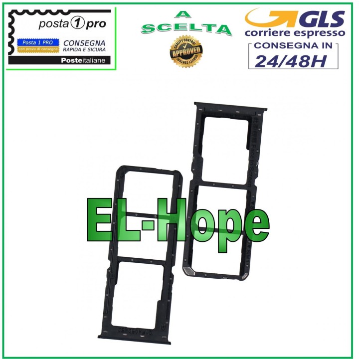 SLOT CARRIAGE COMPARTMENT NANO SIM MICRO SD CARD FOR OPPO A92 CPH2059 BLACK HOUSING
