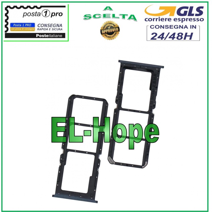 SLOT CARRIAGE SIM COMPARTMENT MICRO SD CARD FOR OPPO A53 2020 / A53S CPH2127 BLACK