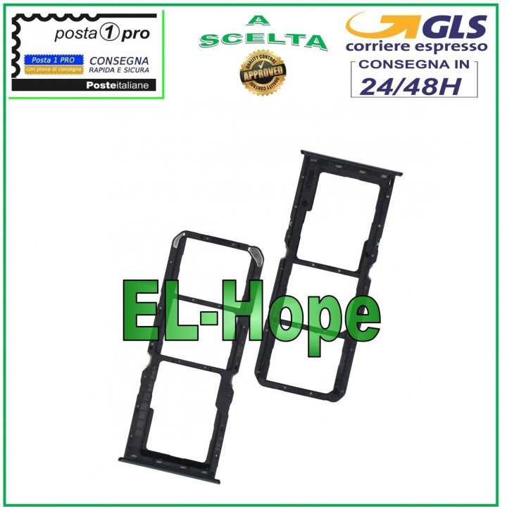 SLOT CARRIAGE SIM COMPARTMENT MICRO SD CARD FOR OPPO REALME C21Y RMX3261 RMX3263 BLACK