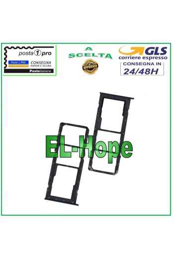 SLOT CARRIAGE COMPARTMENT NANO SIM CARD + MICRO SD FOR OPPO A12 CPH2077 CPH2083 BLACK