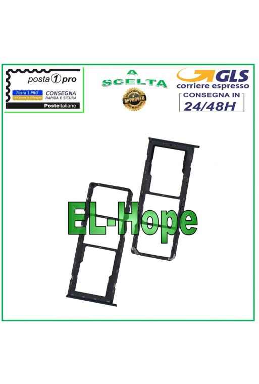 SLOT CARRIAGE COMPARTMENT NANO SIM CARD + MICRO SD FOR OPPO A12 CPH2077 CPH2083 BLACK